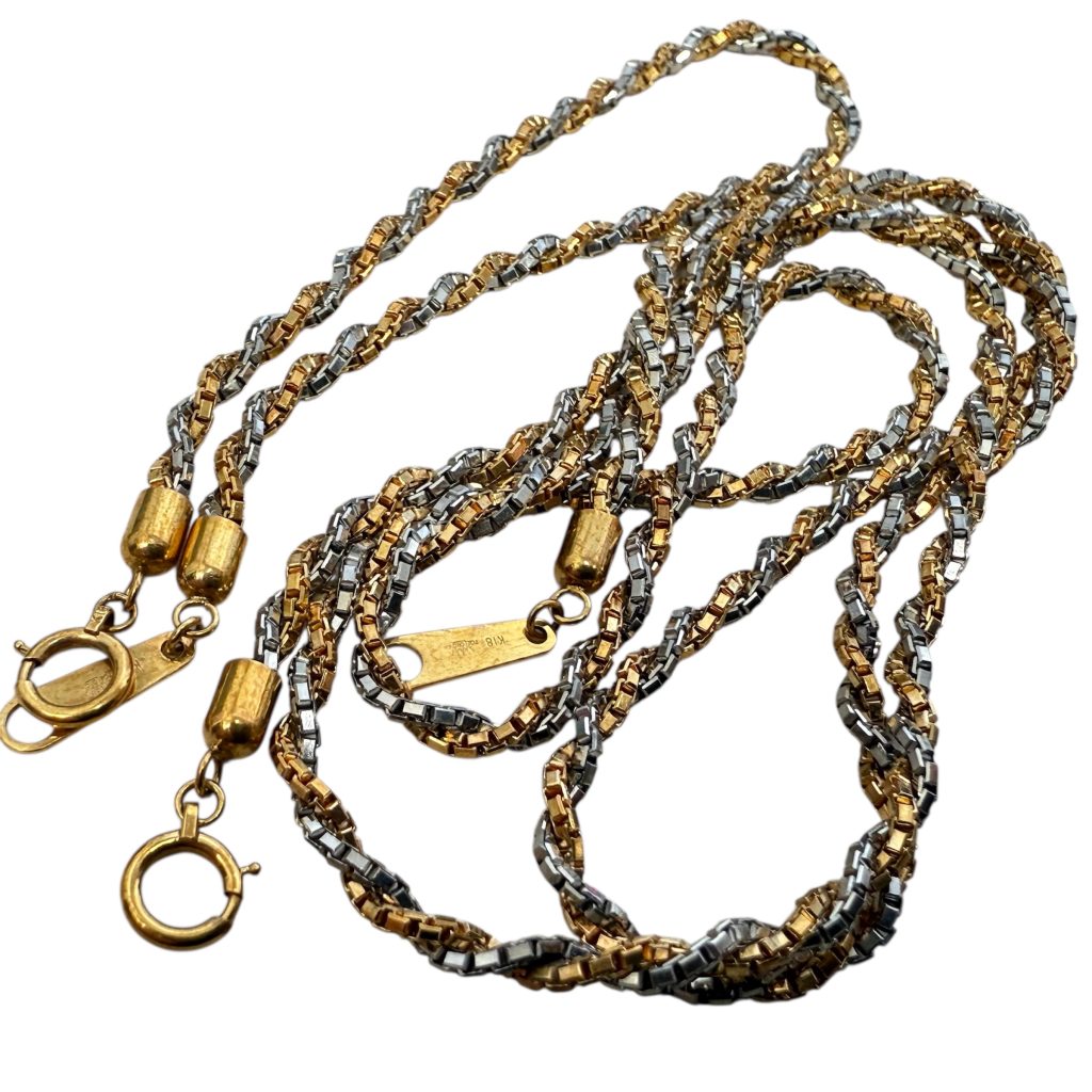 K18/Pt850　コンビネックレス＆コンビブレスレット